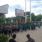 Ratusan mahasiswa Pertanian dari sejumlah kampus di Banda Aceh dan Aceh Besar, USK, Unaya, Universitas Serambi Mekkah, menggelar aksi unjuk rasa di depan gedung Dewan Perwakilan Rakyat Aceh (DPRA), Kamis, 6 Oktober 2022. Foto: Im Dalisah/Gumpalannews.com